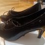 LK Bennett  Dark Brown Leather Patent Heels Image 4