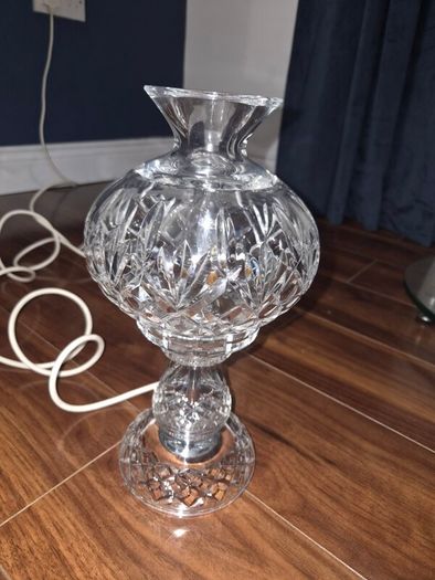Genuine Waterford Crystal 2 piece Hurricane Lamp