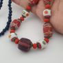 Antique Venetian Style Mix Glass Beads Necklace Image 8