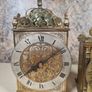 vintage brass clocks mantel lantern carriage Junghans ato mat Smiths of England Image 3