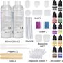 Epoxy Resin Kit 500ml, 2 Part Casting Resin Starter Kit, Resin Kits for Beginners, Epoxy Resin and Hardener with Key Chains Moulds for Sculpting Moulding & Casting, Art & Craft, Jewelry Making Kit (FREE POSTAGE) Image 2