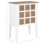 Sideboard White 54x30x80 cm Solid Wood Image 2