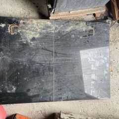 Black granite hearth