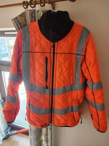 Hi Vis Quilted Jacket  Large Warm Workwear