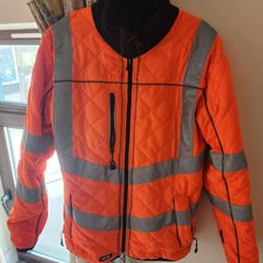 Hi Vis Quilted Jacket  Large Warm Workwear