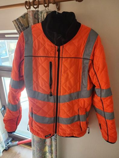 Hi Vis Quilted Jacket  Large Warm Workwear