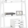 Modern Ladder Style Shelf Bookcase White Image 6