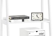 Modern Ladder Style Shelf Bookcase White