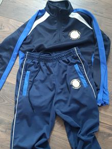 Uniform Kishogue PE jumper and trousers size 13-14 years