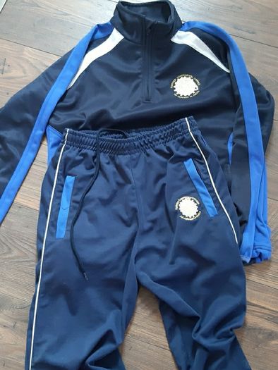 Uniform Kishogue PE jumper and trousers size 13-14 years