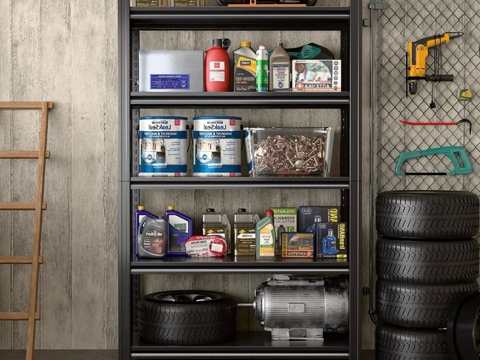 Heavy Duty Metal Shelf 183x90x40 cm with 5 Adjustable Metal Shelf Garage Shelving Units,Racking for Garage,Storage Shelf for Cellars & Workshops,Load capacity up to 1000 kg,Black