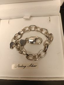 Sterling Silver Large Link Belcher Bracelet