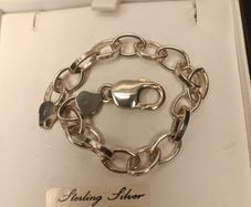 Sterling Silver Large Link Belcher Bracelet