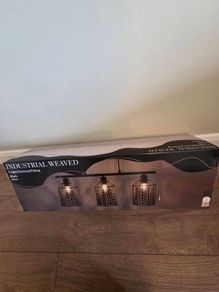 3 Light Electrical Fitting- Industrial Weaved