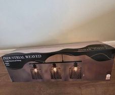 3 Light Electrical Fitting- Industrial Weaved