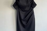 Miss Selfridge Petites strapless black dress size 8