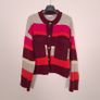 Next Multi-Colored Colorblock Striped Knit Button-Up Cardigan Size S Image 2