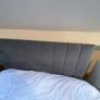 Grey double bed and mattress Image 6