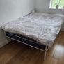Double bed metal frame white. Image 2