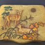 Deer Fawn Embossed Biscuit Tin Vintage Antique Collectable Retro Lidded Image 7