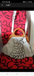 fab grey soft leather handbag