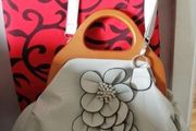 fab grey soft leather handbag
