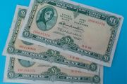 Irish 1960's 3 X Lavery One pound banknotes in Very Fine condition