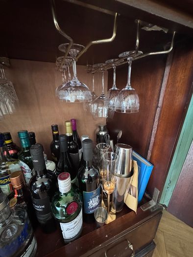Vintage Drinks Cabinet/ TV Unit, Solid Wod
