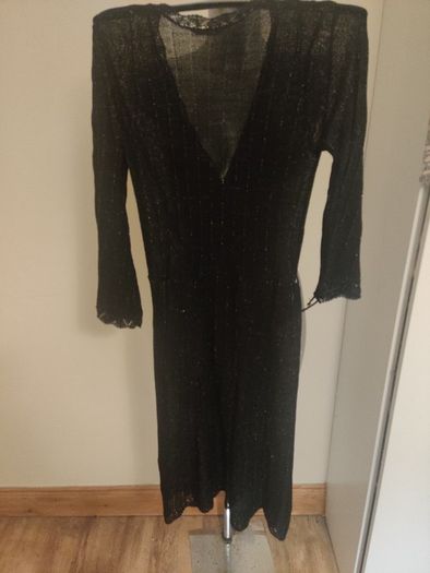 Awear black/ silver lurex wrap dress dress size UK10/12 EU38/40 Postage included