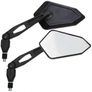 10mm Angled Universal Motorcycle Mirrors - Black Image 5