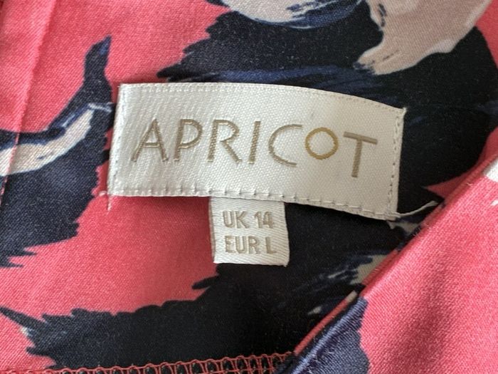 Ladies Pink & Navy Floral Midi Dress from Apricot