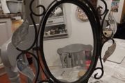 Vintage Wrought Iron free Standing Mirror