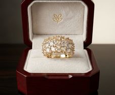 Silver Harry Ivens Morganite & Zircon Cluster Ring