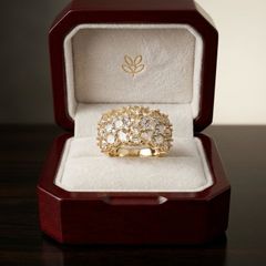 Silver Harry Ivens Morganite & Zircon Cluster Ring