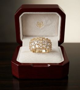 Silver Harry Ivens Morganite & Zircon Cluster Ring