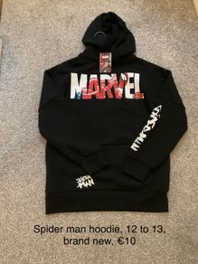 Spider Man hoodie, 12 to 13 , brand new