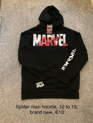 Spider Man hoodie, 12 to 13 , brand new
