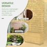 Wooden Raised Planter, with Back Trellis - Natural Finish Image 5