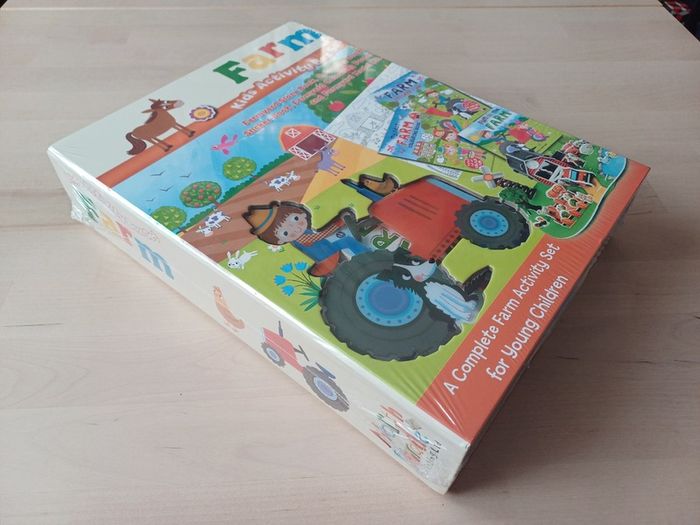 Farm Activity Box Set, Farmyard Model Kit, Colouring Book, Stickers