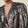 SANDRO Paris floral metallic mini dress Sz 36 (6-8UK) - Rrp 180 (New) Image 2