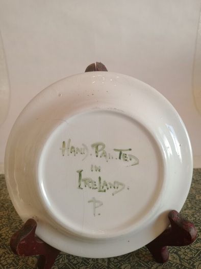 Vintage Irish Hand Painted Signed Ceramic Trinket/Ash Tray
