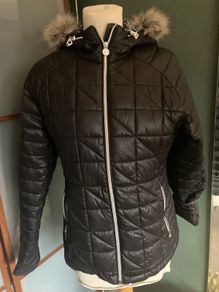 Dare 2 B Black Ski Jacket with fur trim - Size 10