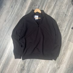 100% Organic Cotton Black Half Zip Sweatshirt Jumper