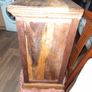 Beautiful Old Press with door and Twin Floral Carved Panels, rectangular top and plinth base, Image 3