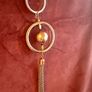 Long two-tone and tassel necklace Image 2