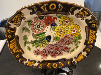 Jose Royo Vilar large Spanish ceramic decorative hand painted  piece