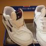 Reebok Classic CL Leather Split Size-UK-4.5/EUR-36.5 71-43179 White/Jet Blue/Cabernet Limited Edition-2001 Image 2