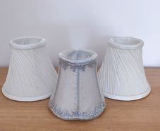 3 small clip on lamp shades