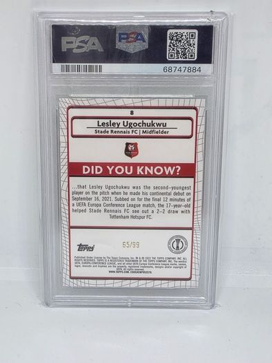 Lesley Ugochukwu PSA 9 Green Mojo Refractor 65/99 RC
