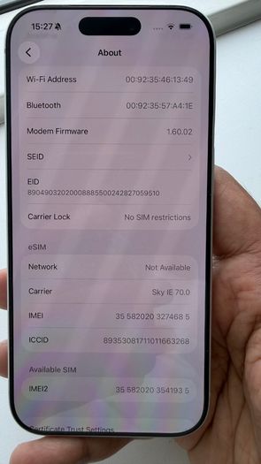Apple iPhone 17 Pro 256GB Silver with Free Torras 360 Stand Case. Unlocked (US eSIM). Bent Frame. Fully Working